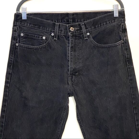 Levi’s black 505 straight leg jeans size 34 X 32 - Picture 3 of 16